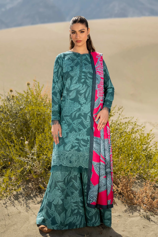 M.Basics 3 Pc Unstitched Printed Khaddar Suit | 09-A