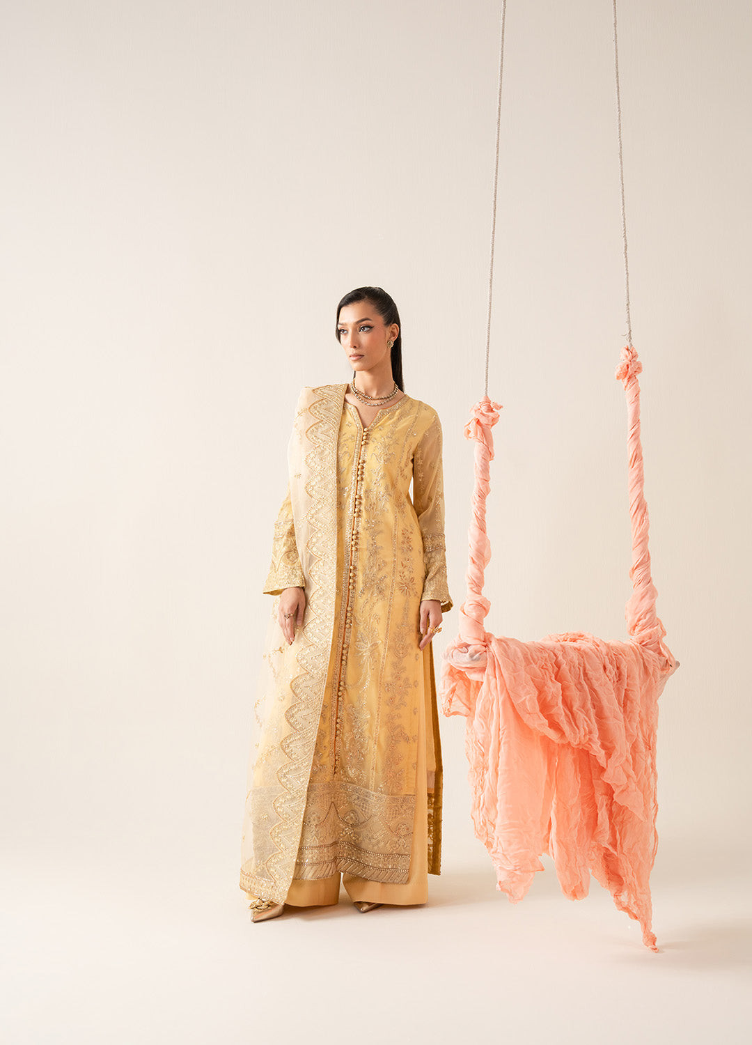Freesia Embroirdered Chiffon Unstitched Collection 25 | LYA - FS50126