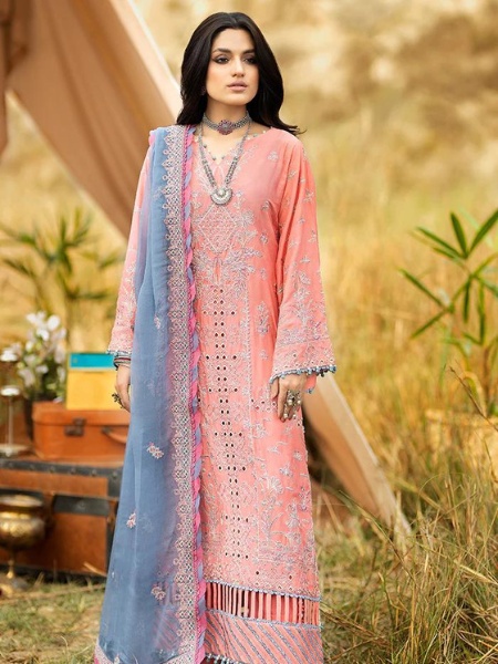 Adans Libas D-6008 Lawnkari Embroidered Lawn Collection at SHELAI