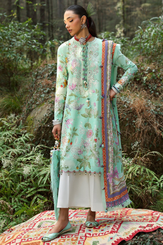Zaha Luxury Lawn Unstitched Suits 2025 | SHELAI25597