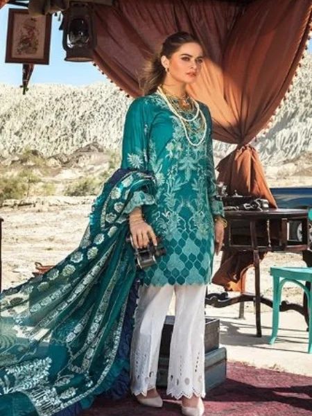 Ittehad DEEP EMERALD 05 Erum Khan By Luxury Lawn Collection - 2021