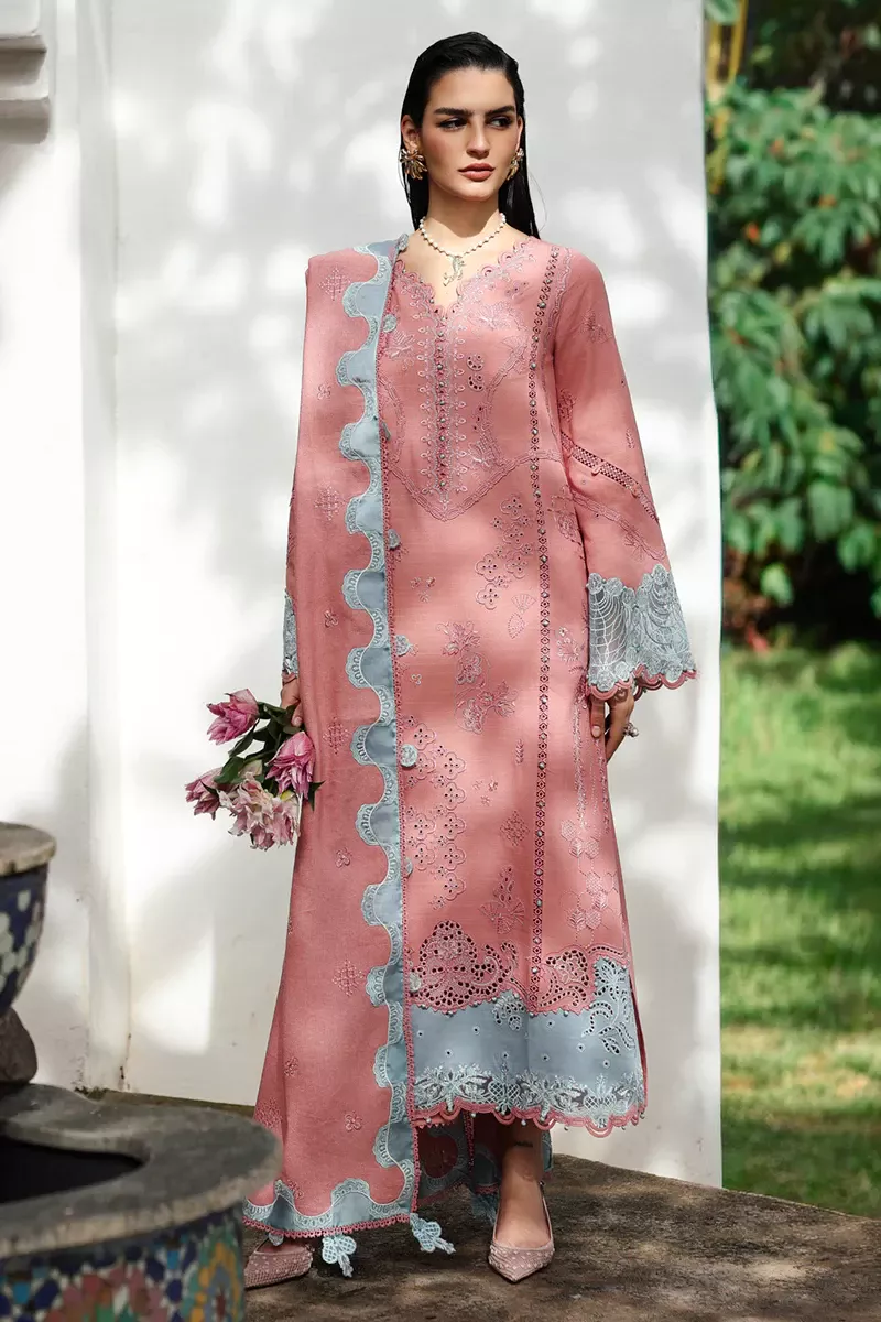 Qalamkar QLine Linen Unstitched 3pc | KL-10 FAYE