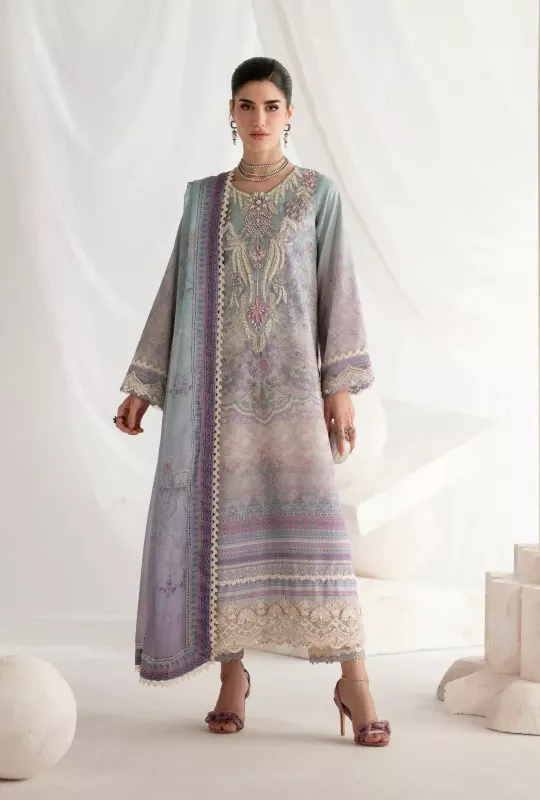 Garden Whisper | Unstitched 3pcs | EVARA
