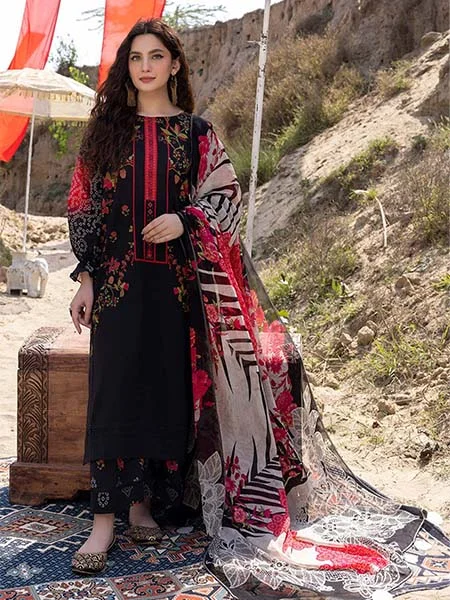 Charizma CP-28 Unstitched Printed Chunri Suit & Chiffon Dupatta