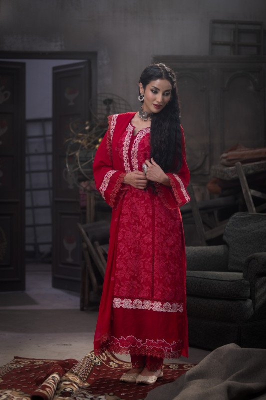 SHEHZADI Embroidered Lawn with Chiffon | SZ-2531