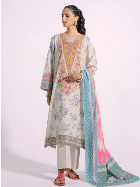 Ethnic E0224 Pakistani Luxury Digital Printed Lawn Dress For Eid at Shelai