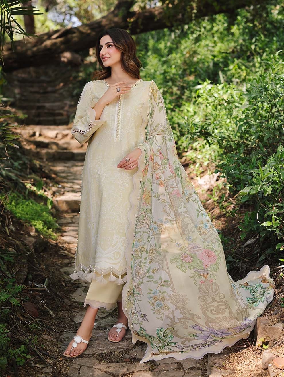 Jade Urbane Summer Lawn with Chiffon Dupatta | SHELAI26647