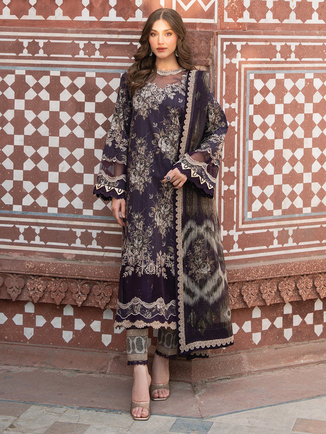 Bin Ilyas Naqsh Unstitched Lawn Exclusive Collection | D9