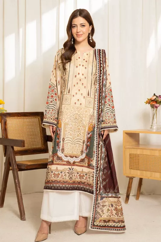Unstitched 3Pc Printed Lawn Dress Coco | Sule 12
