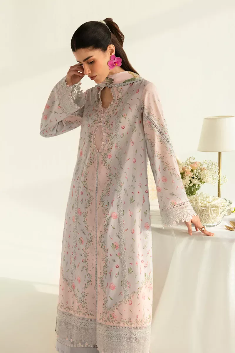 Qalamkar Q prints | Unstitched 3pc | PQ-07 Jane