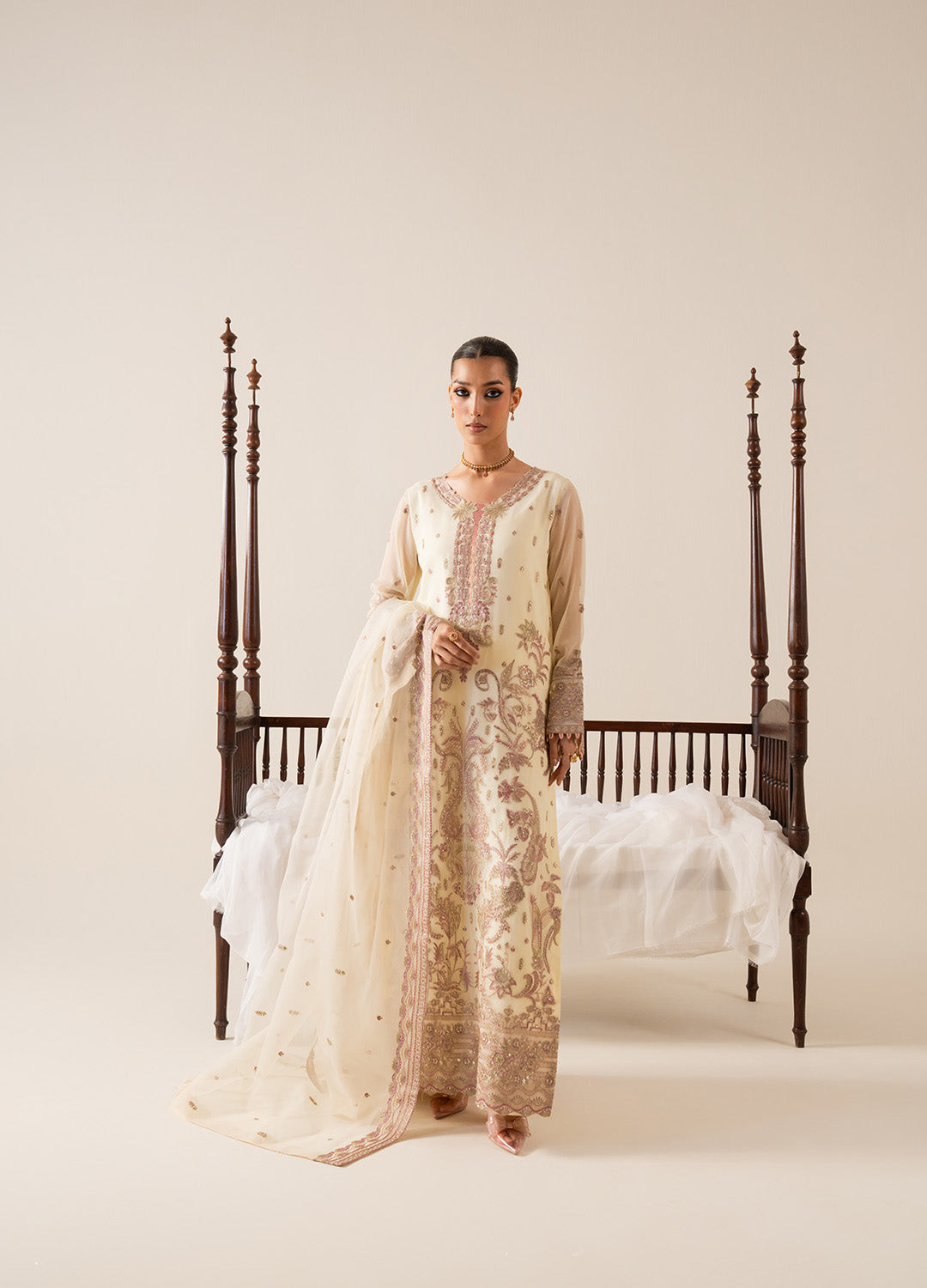 Freesia Embroirdered Chiffon Unstitched Collection 25 | LILI - FS50128
