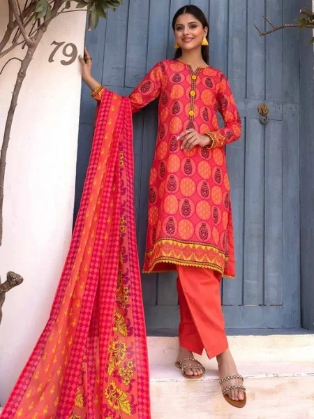 Gul Ahmed CL-32384 B 3PC Printed Lawn Unstitched Suit