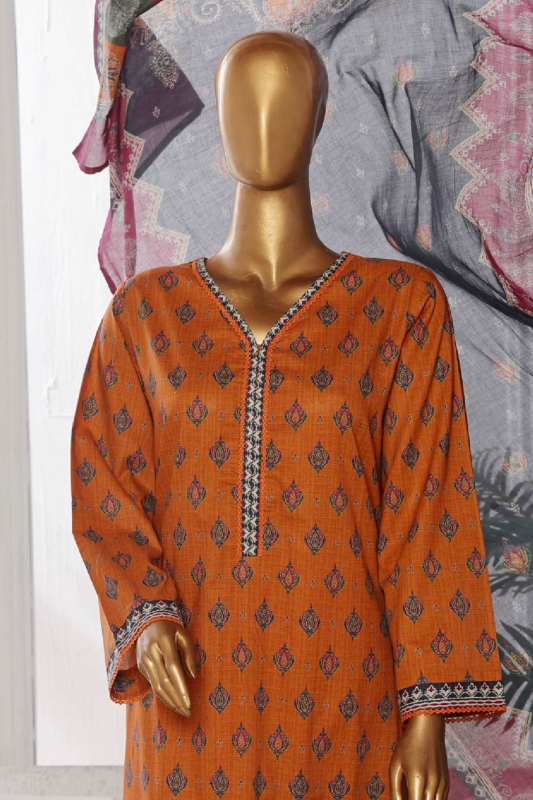 Bin Saeed Stitched 3 Piece Exclusive Printed Cotton Collection |  WCP-0040