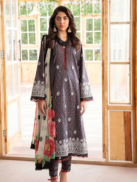 Afrozeh 4810-Twilight-Print Kari Unstitched Lawn '23