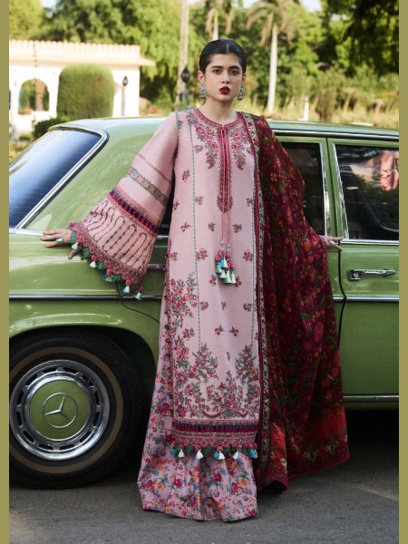 HUSSAIN REHAR SAKURA SS LAWN 24 UNSTITCHED 3PCS COLLECTION