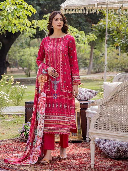Gull Jee GMSK2301A11 Unstitched Luxury Digital Printed Lawn 3 Pc