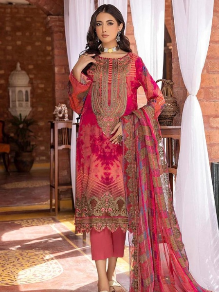 Charizma SM23-01 Unstitched Embroidered Swiss Collection With Chiffon Dupatta