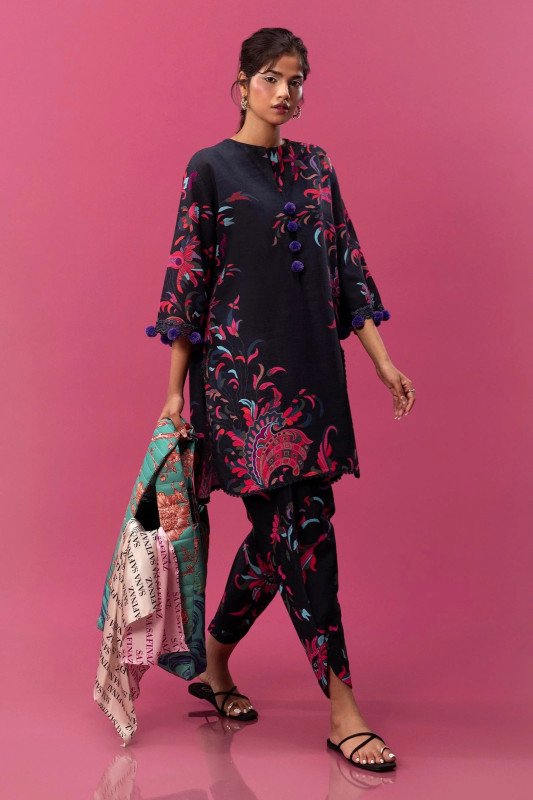 Mahay by Sana Safinaz Embroidered Slub Unstitched 2Pc Suit  |  SHELAI12480