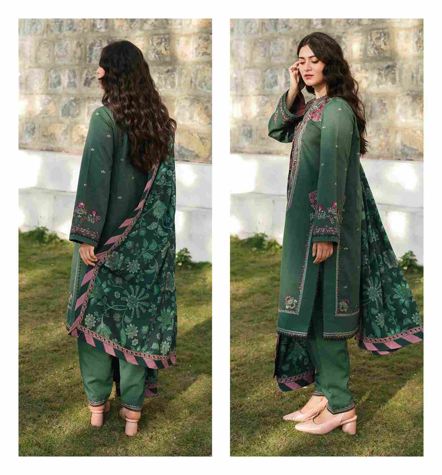 Embroidered Unstitched Khaddar 3pc 2022