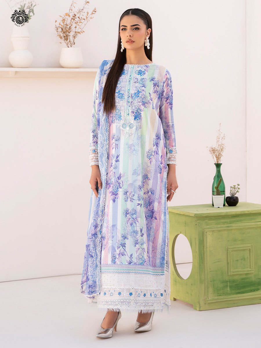 Morja by Gulljee Premium Embroidered Unstitched Lawn Collection | D4