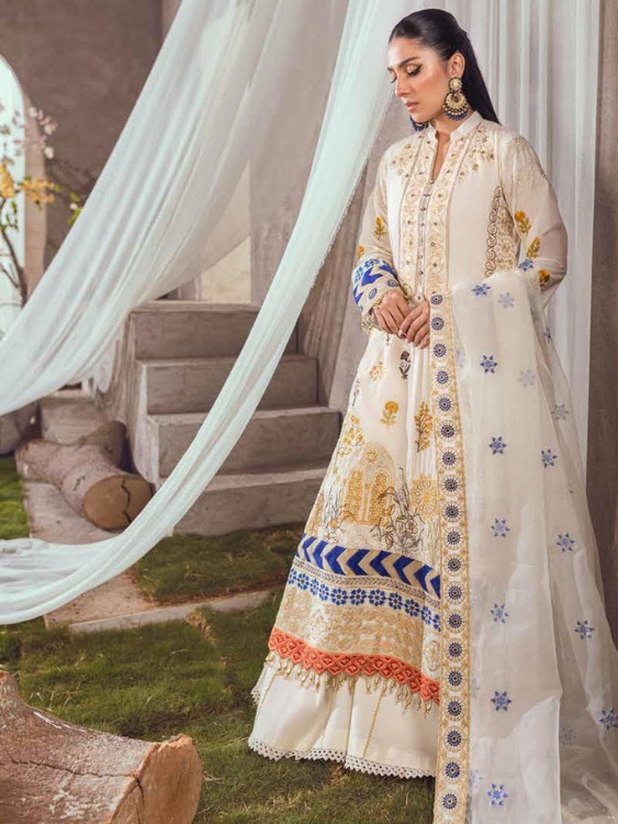 Mahiymaan MAH23L M07 GRACEFUL PETALS Embroidered Lawn Suits Unstitched 3 Piece