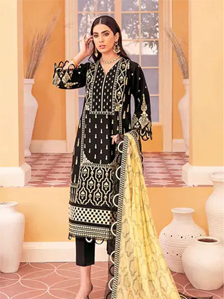 Gul-Ahmed PM-22004 Embroidered Lawn Unstitched Three Piece