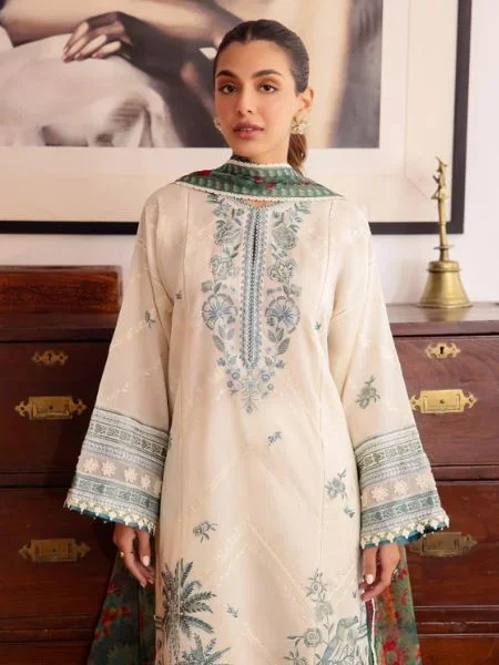 Zaha By Khadijah Shah Embroidered Lawn Unstitched 3Pc Suit ZL2024