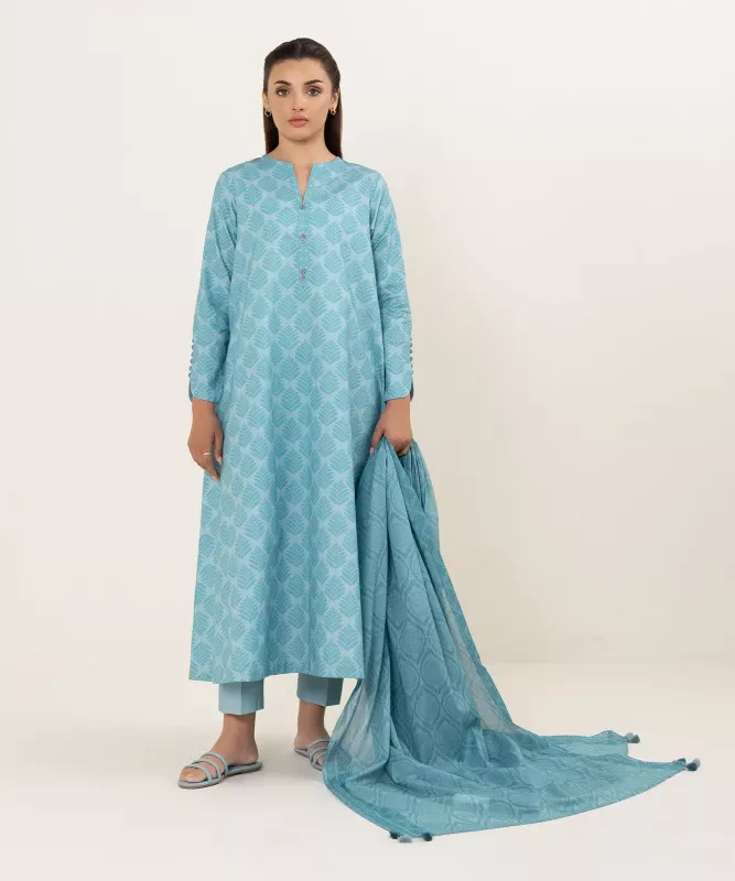 Sapphire | 3 Piece - Printed Lawn Suit | 00U3PDD25V64