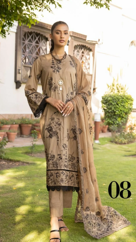 Elegant Embroidered Luxury Lawn Suits | Mahee | Eyed-08