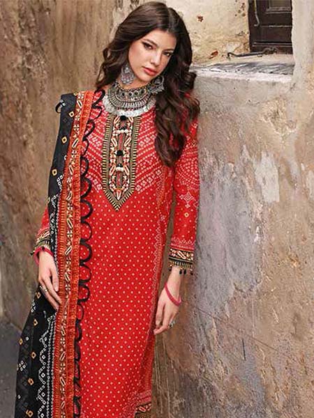 Gul Ahmed CL32092B three piece printed lawn chunri collection