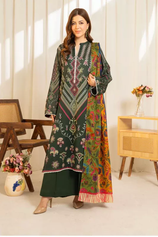 Unstitched 3Pc Printed Lawn Dress Coco | Sule 07