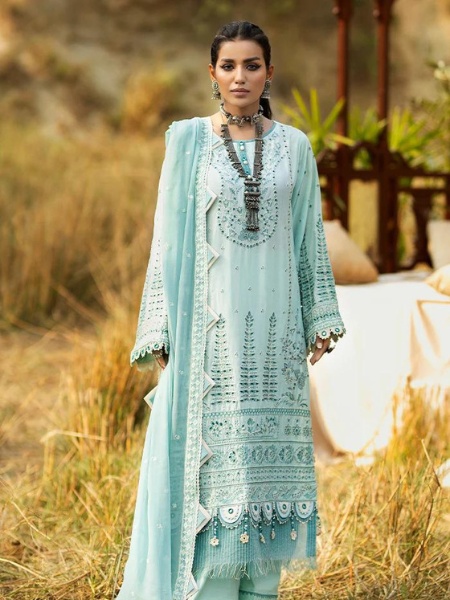 Adans Libas D-6004 Lawnkari Embroidered Lawn Collection at SHELAI