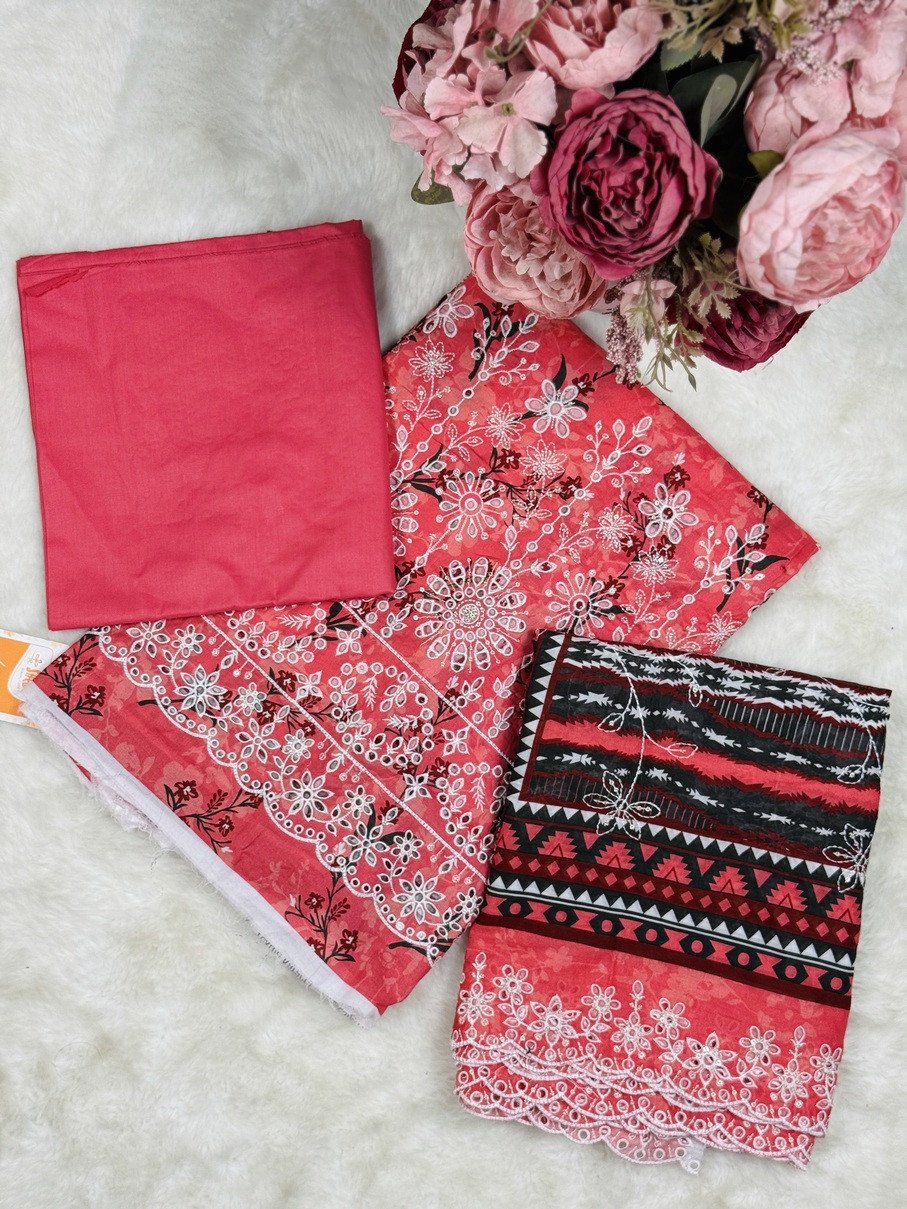 Riwayat Unstitched | PEACH FLORAL