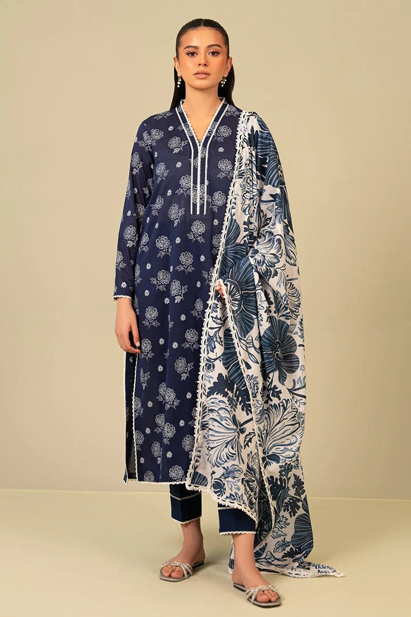 Cross Stitch Cobalt  Echo-3 PIECE PRINTED I SHELAI8842