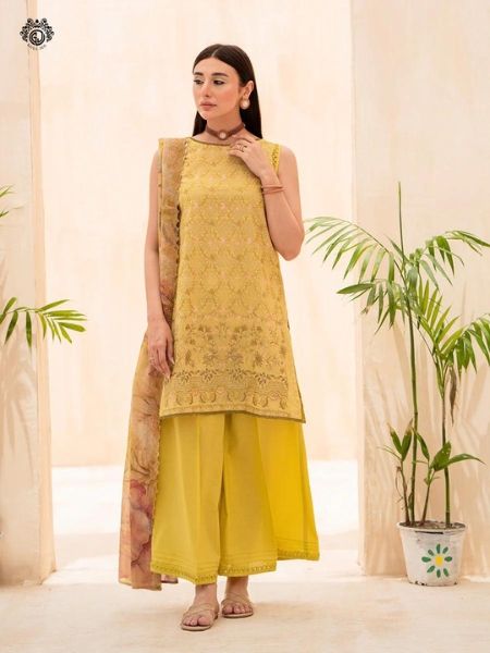 Premium Mishal by Gulljee GMIS2307A1 Luxury unstitched Embroidered Collection '23