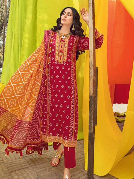 Gul Ahmed cl32093b three piece printed lawn chunri collection