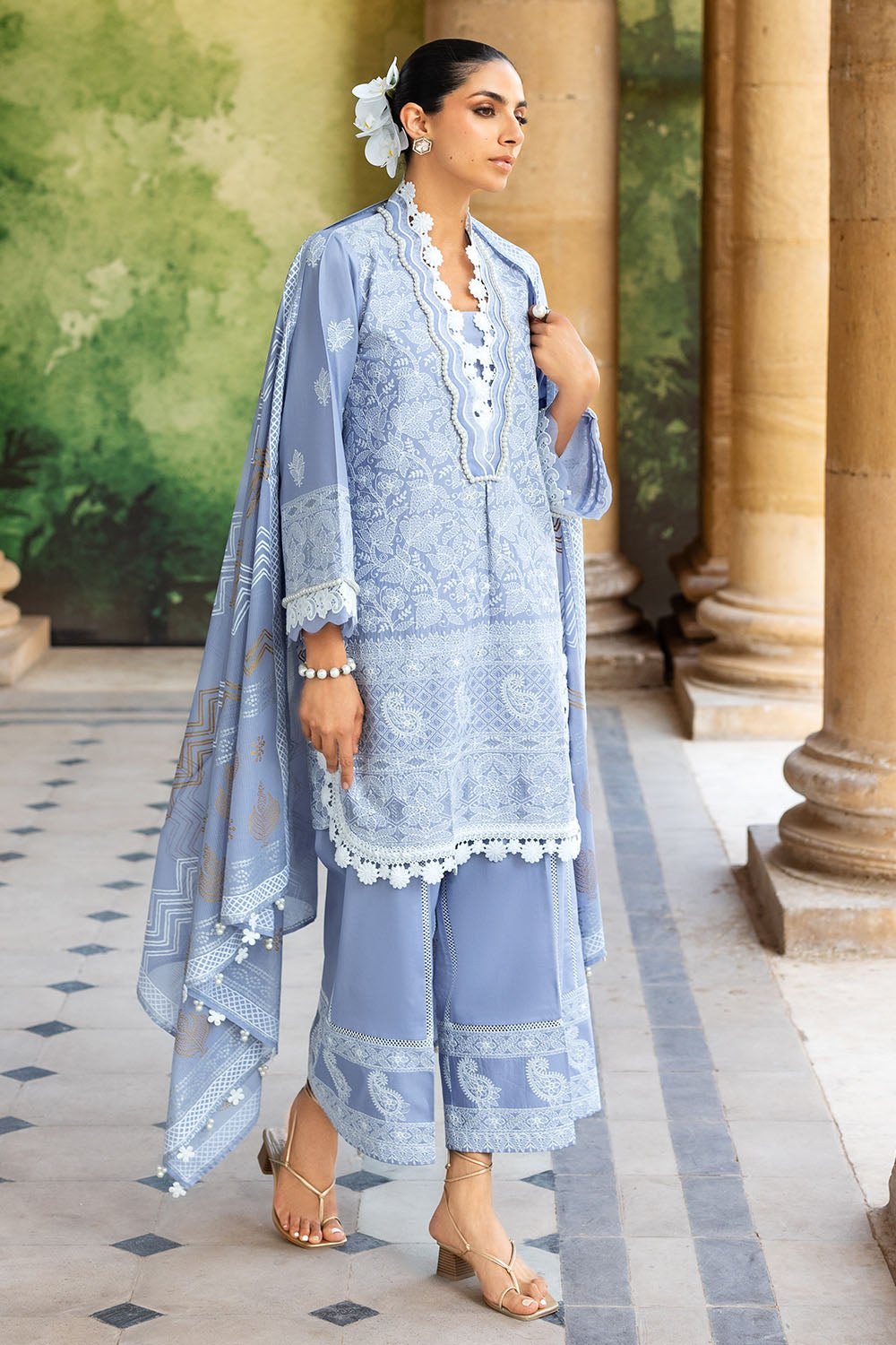GulAhmed Unstitched Embroidered Lawn | DN-52037