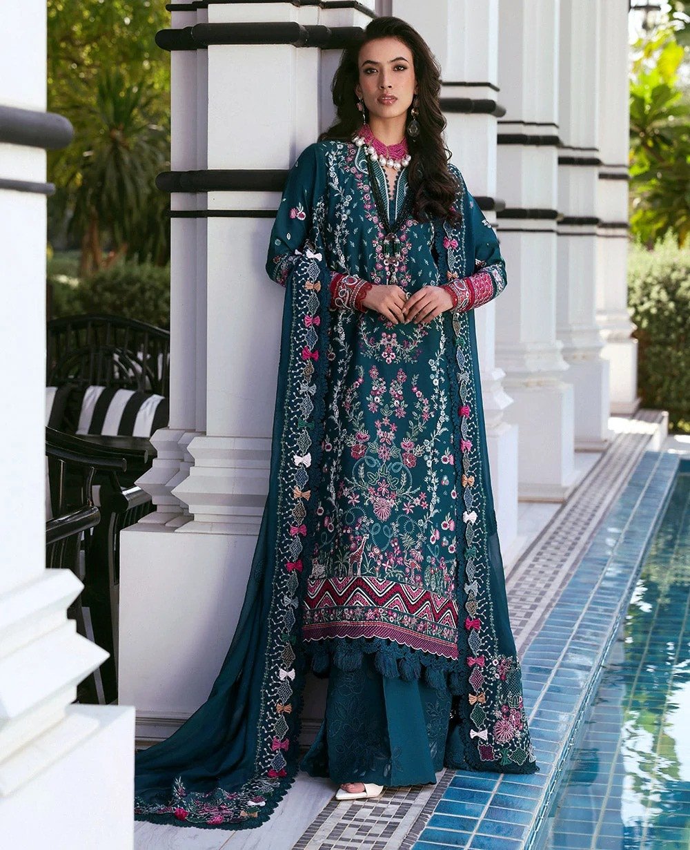 Republic WomensWear Kalani Embroidered Lawn Unstitched 3Pc Suit D6-A - Selene | SHELAI26060