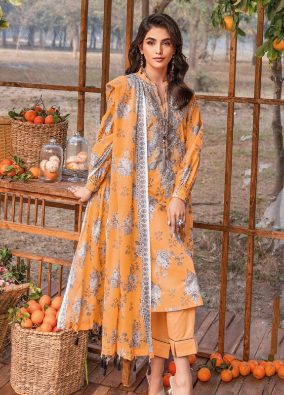 Gul Ahmed Embroidered Lawn Unstitched 3 Piece Suit  | SHELAI13569