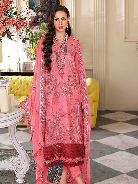Gul-Ahmed LE-32002 Embroidered Chiffon Unstitched Suit 3Pc