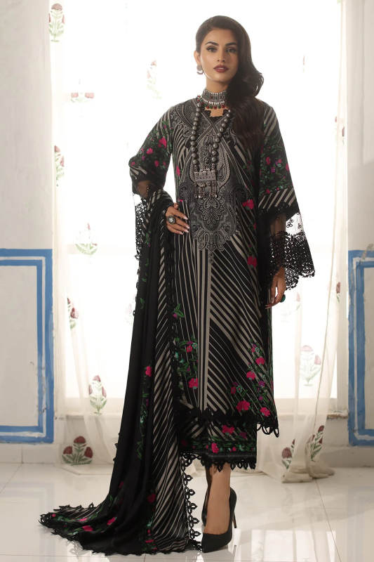 Charizma Range Embroidered Unstitched 3Pc Suit | BD4-02