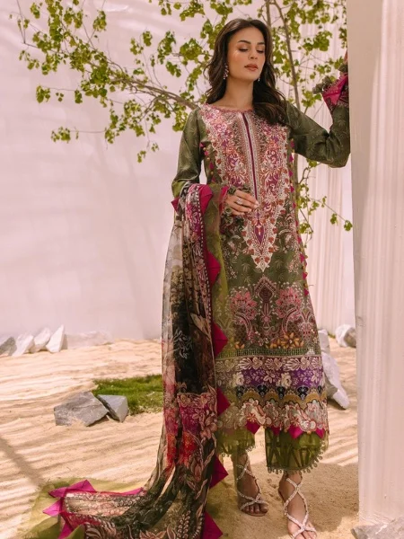 Jade Biss II-20168 B Unstitched Digital Printed Lawn Shirt with Bamber Chiffon Dupatta 3 Piece