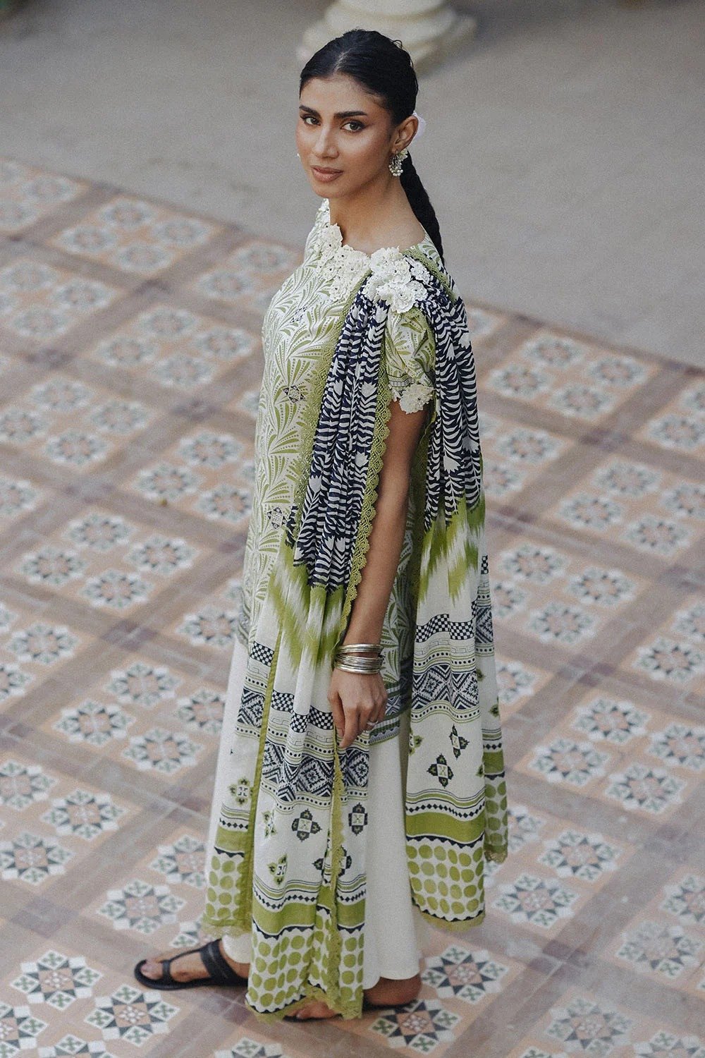 Gul Ahmed 3 Piece Embroidered Printed Lawn Suit | SHELAI26081620