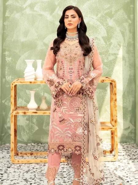 Minhal By Ramsha M-903 Embroidered Unstitched Dress collection 2023