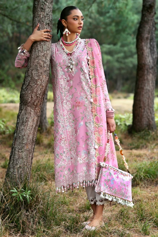 ZAHA Lawn 2025 – Unstitched Exclusive Collection | ZAYANA (ZL25-01 A)