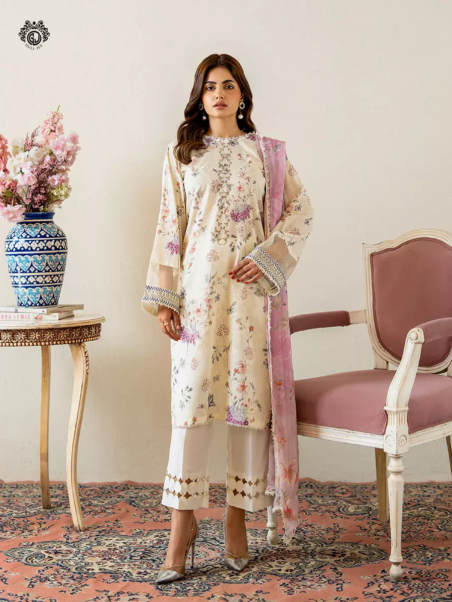 Morja | 3 PC UN-STITCHED | GMJ2508A1