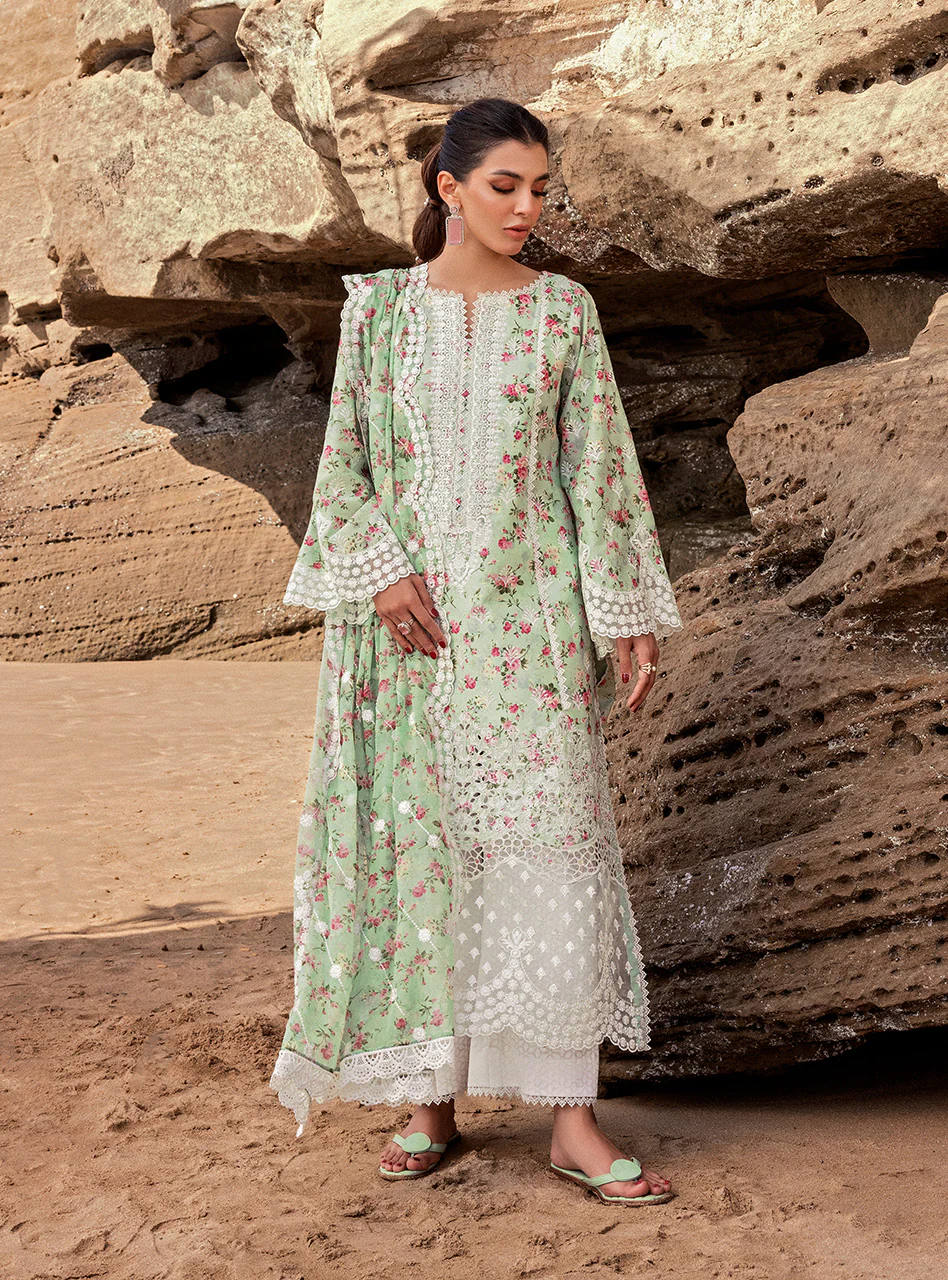 Zainab Chottani | Embroidered Chikankari Lawn | 3pc Suit | Esme - 9A