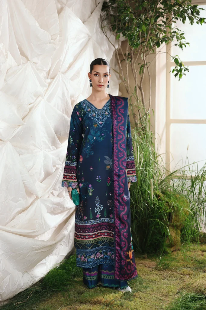 Rajbari Unstitched 3piece | Silah Silk Edit - 02