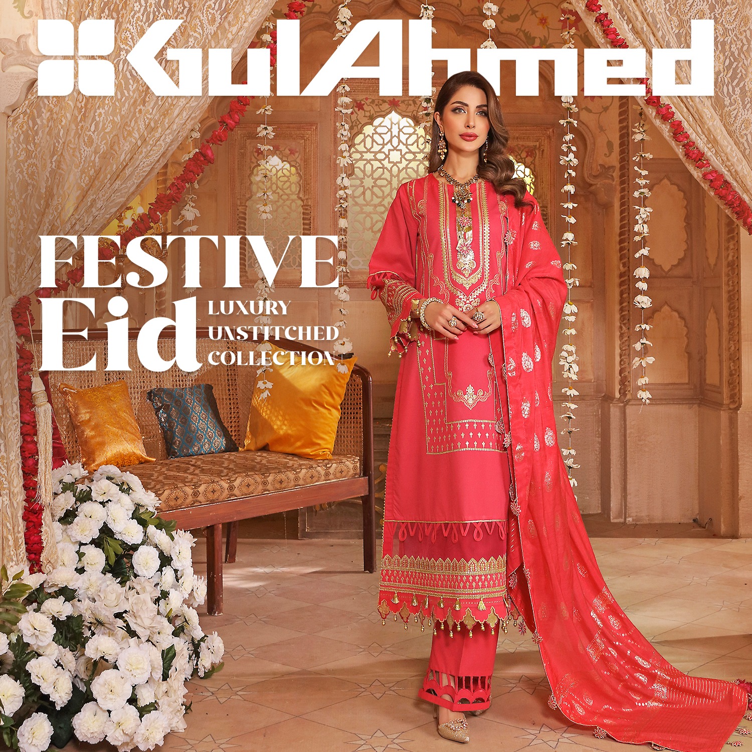 Gul Ahmed Festive Eid Luxury Unstiched Collection