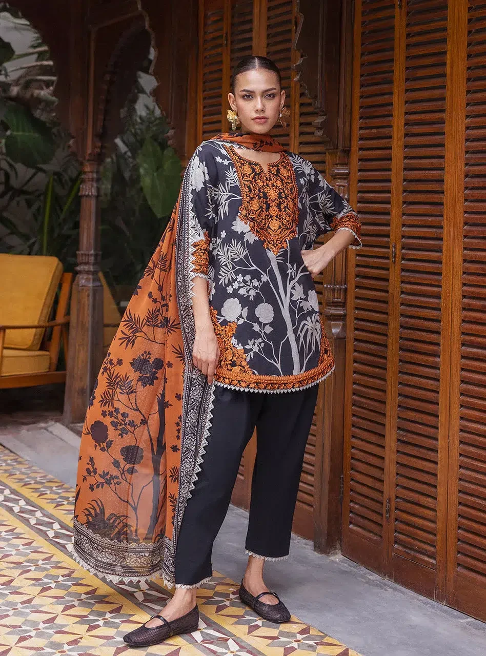 Zainab Chottani Tahra Lawn Collection 25 | EFRA-D8-UNS